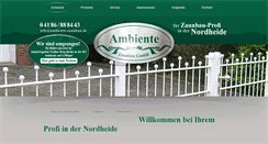 Desktop Screenshot of ambiente-zaunbau.de
